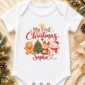 personalized first Christmas baby bodysuit alternate angle