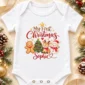 personalized first Christmas baby bodysuit product photo
