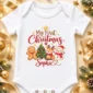 personalized first Christmas baby bodysuit product photo