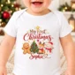 personalized first Christmas baby bodysuit