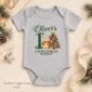 personalized first Christmas teddy bear baby bodysuit color options