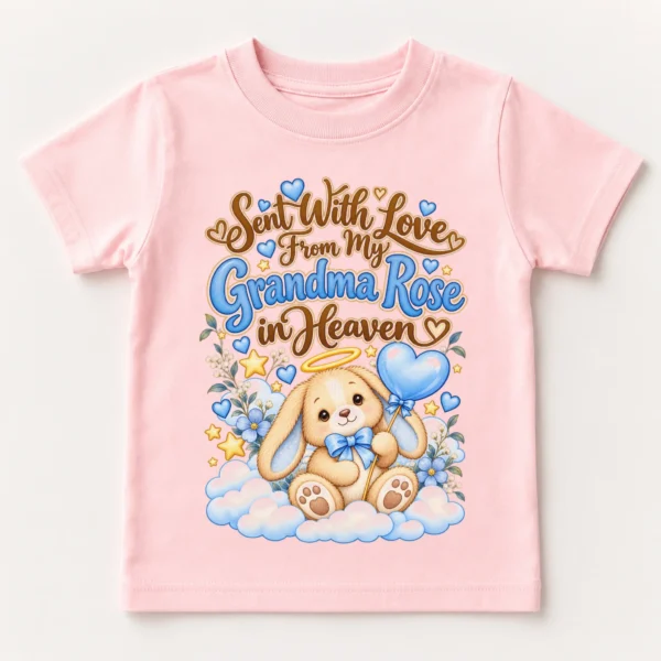 Personalized Grandma in Heaven Memorial Baby Bodysuit — toddler shirt mockup personalized grandma in heaven memorial baby bodysuit product photo
