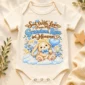 personalized grandma in heaven memorial baby bodysuit close-up detail