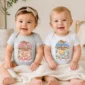 personalized grandma watches over me baby bodysuit model mockup
