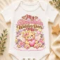 personalized grandma watches over me baby bodysuit close-up detail