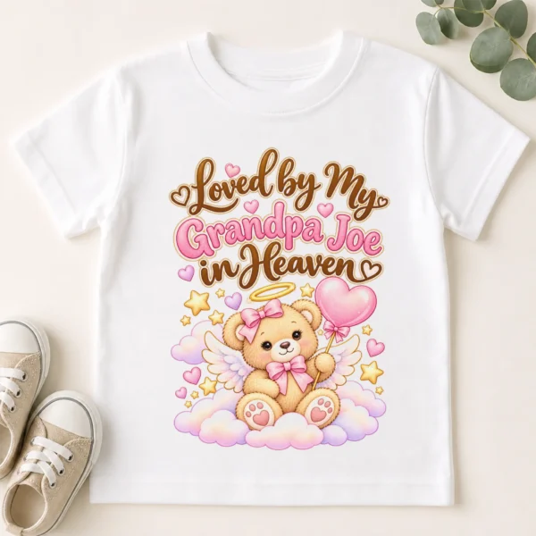 Personalized Grandpa in Heaven Memorial Baby Bodysuit — toddler shirt mockup personalized grandpa in heaven memorial baby bodysuit product photo