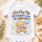 personalized grandpa in heaven memorial baby bodysuit close-up detail