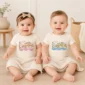 personalized great grandma heaven sent baby bodysuit model mockup