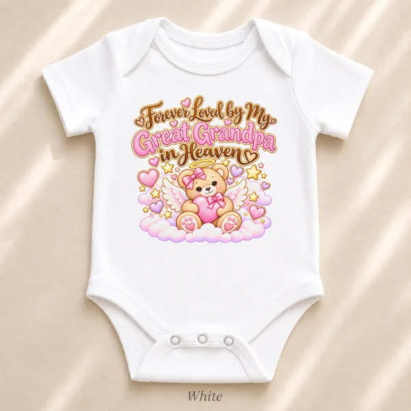 Personalized Great Grandpa Memorial Baby Bodysuit — alternate product mockup personalized great grandpa memorial baby bodysuit product photo