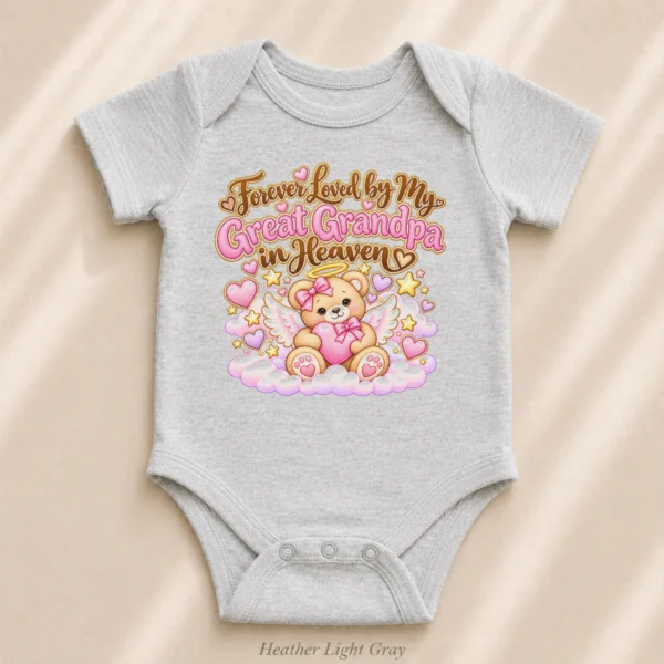 Personalized Great Grandpa Memorial Baby Bodysuit — alternate product mockup personalized great grandpa memorial baby bodysuit product detail