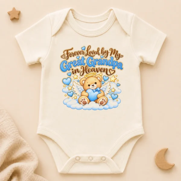 personalized great grandpa memorial baby bodysuit
