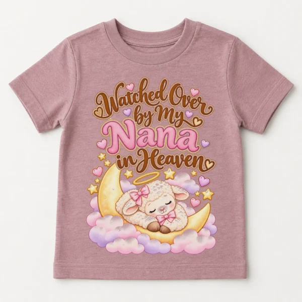 Personalized Nana in Heaven Memorial Baby Bodysuit — toddler shirt mockup personalized nana in heaven memorial baby bodysuit alternate angle