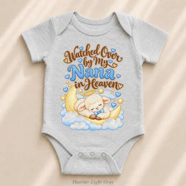 Personalized Nana in Heaven Memorial Baby Bodysuit — alternate product mockup personalized nana in heaven memorial baby bodysuit product detail