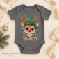 personalized xmas reindeer bodysuit & toddler tee baby bodysuit color options
