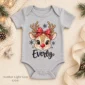 personalized xmas reindeer bodysuit & toddler tee baby bodysuit color options