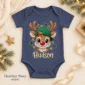 personalized xmas reindeer bodysuit & toddler tee baby bodysuit color options