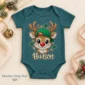 personalized xmas reindeer bodysuit & toddler tee baby bodysuit color options