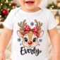 personalized xmas reindeer bodysuit & toddler tee baby bodysuit lifestyle scene