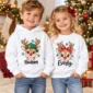 personalized xmas reindeer bodysuit & toddler tee baby bodysuit