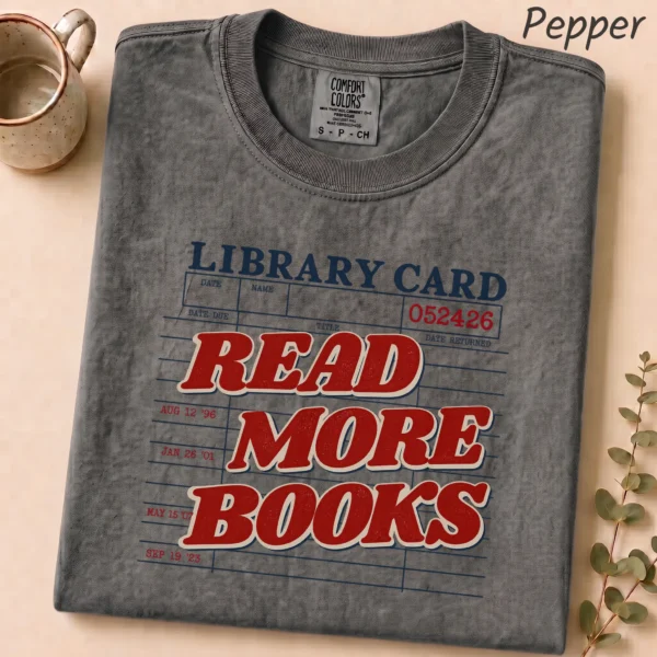 Read More Books Shirt, Sweatshirt & Hoodie — alternate product mockup read more books shirt t-shirt product detail
