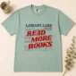 read more books shirt t-shirt flat lay view