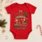 reindeer christmas pregnancy announcement personalized baby bodysuit color options