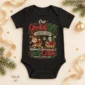 reindeer christmas pregnancy announcement personalized baby bodysuit color options