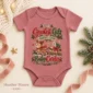 reindeer christmas pregnancy announcement personalized baby bodysuit color options
