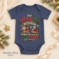 reindeer christmas pregnancy announcement personalized baby bodysuit color options