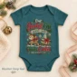 reindeer christmas pregnancy announcement personalized baby bodysuit color options