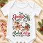 reindeer christmas pregnancy announcement personalized baby bodysuit product photo