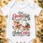 reindeer christmas pregnancy announcement personalized baby bodysuit