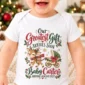 reindeer christmas pregnancy announcement personalized baby bodysuit product photo