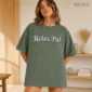 relax pal typography multi-style apparel t-shirt color options