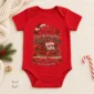 santa christmas pregnancy announcement personalized baby bodysuit color options