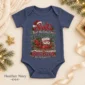 santa christmas pregnancy announcement personalized baby bodysuit color options