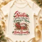 santa christmas pregnancy announcement personalized baby bodysuit product photo