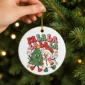 snowman and tree Christmas ornament product image alternate angle