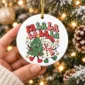 snowman and tree Christmas ornament product image product photo
