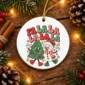 snowman and tree Christmas ornament product image product photo