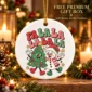 snowman and tree Christmas ornament product image product detail