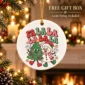 snowman and tree Christmas ornament product image styled product photo