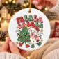 snowman and tree Christmas ornament product image