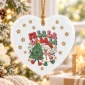 snowman and tree Christmas ornament product image product photo