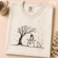snowman dog shirt t-shirt mockup view