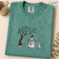 snowman dog shirt t-shirt front view