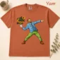 Van Gogh sunflower shirt t-shirt flat lay view