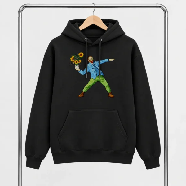 Sunflower Portrait Shirt, Sweatshirt & Hoodie — alternate product mockup Van Gogh sunflower shirt t-shirt front view