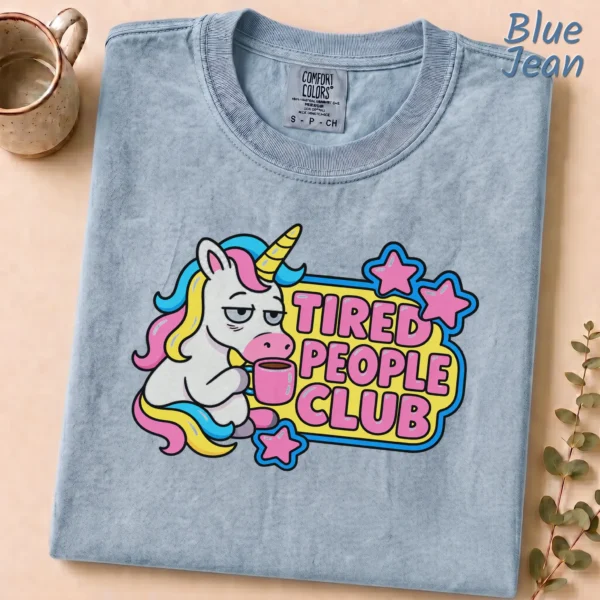 Tired People Club Shirt — alternate product mockup tired people club shirt t-shirt product photo