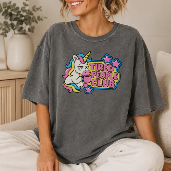 Tired People Club Shirt — lifestyle mockup tired people club shirt t-shirt lifestyle scene